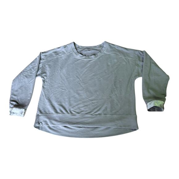Pj harlow IZZY Sweatshirt silver gray color with satin cuffs size medium - Picture 15 of 16